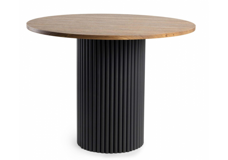 Стол деревянный Барел 90 орех кантри / черный (90x75). 