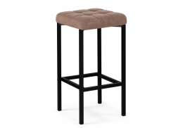 Барный стул Лофт микровелюр катания корица / черный матовый (35x35x65)