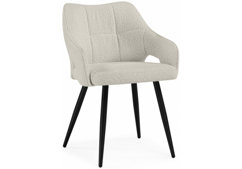 Стул на металлокаркасе Hera beige / black (55x60x78). 