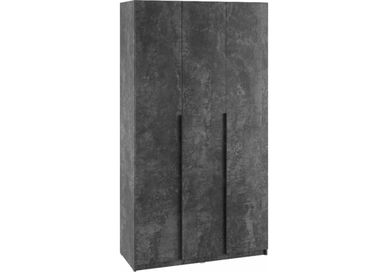 Шкаф Кротос 120 3-х ств цемент темный (120x50,2x221,6). 
