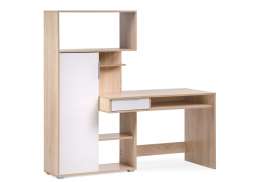 Компьютерный стол Зануг дуб сонома / белый (150x58x149,3)